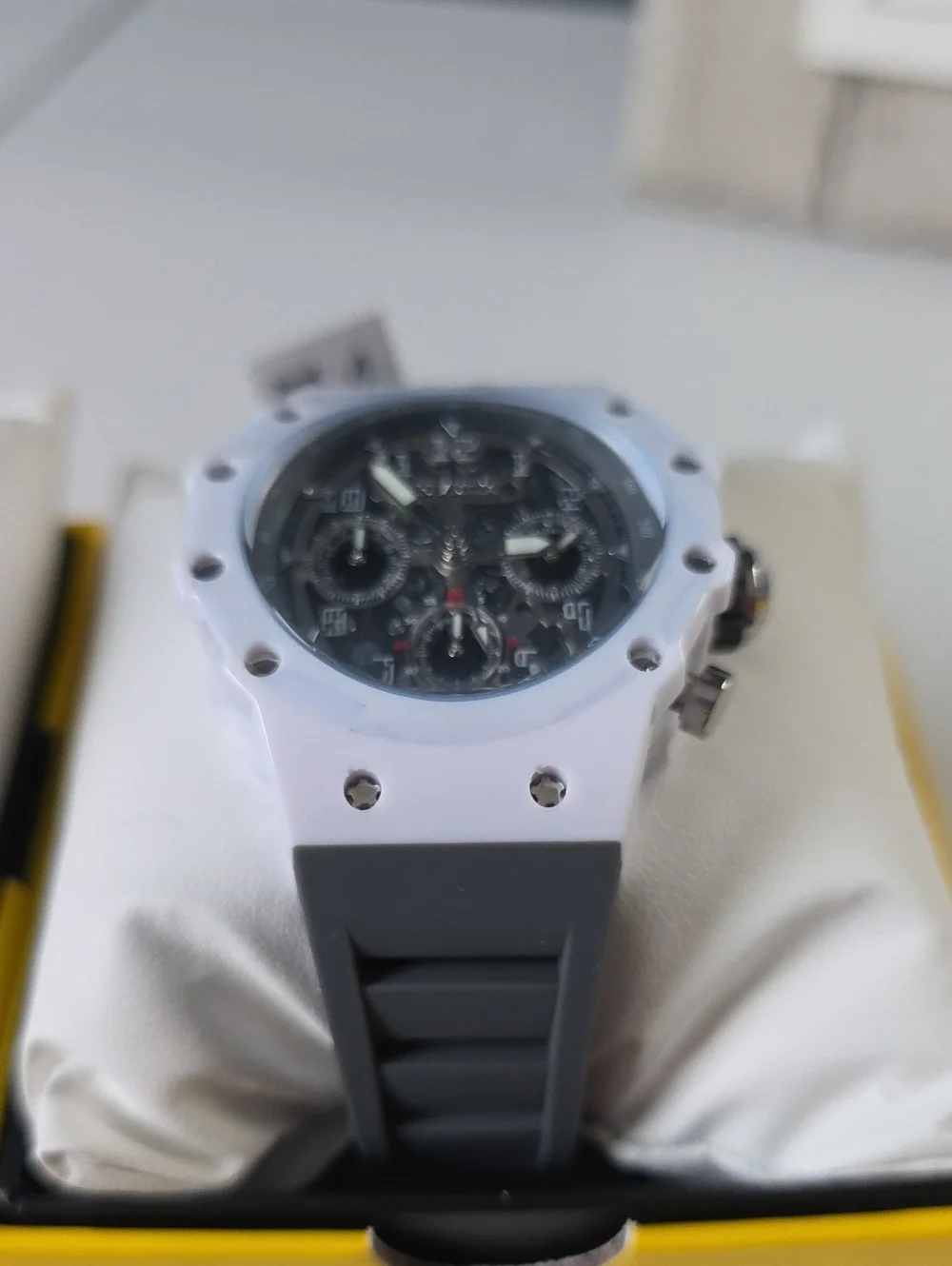 363.m Pair Of Invicta Racing Apexium Watches- 41mm, White (69626 69622)